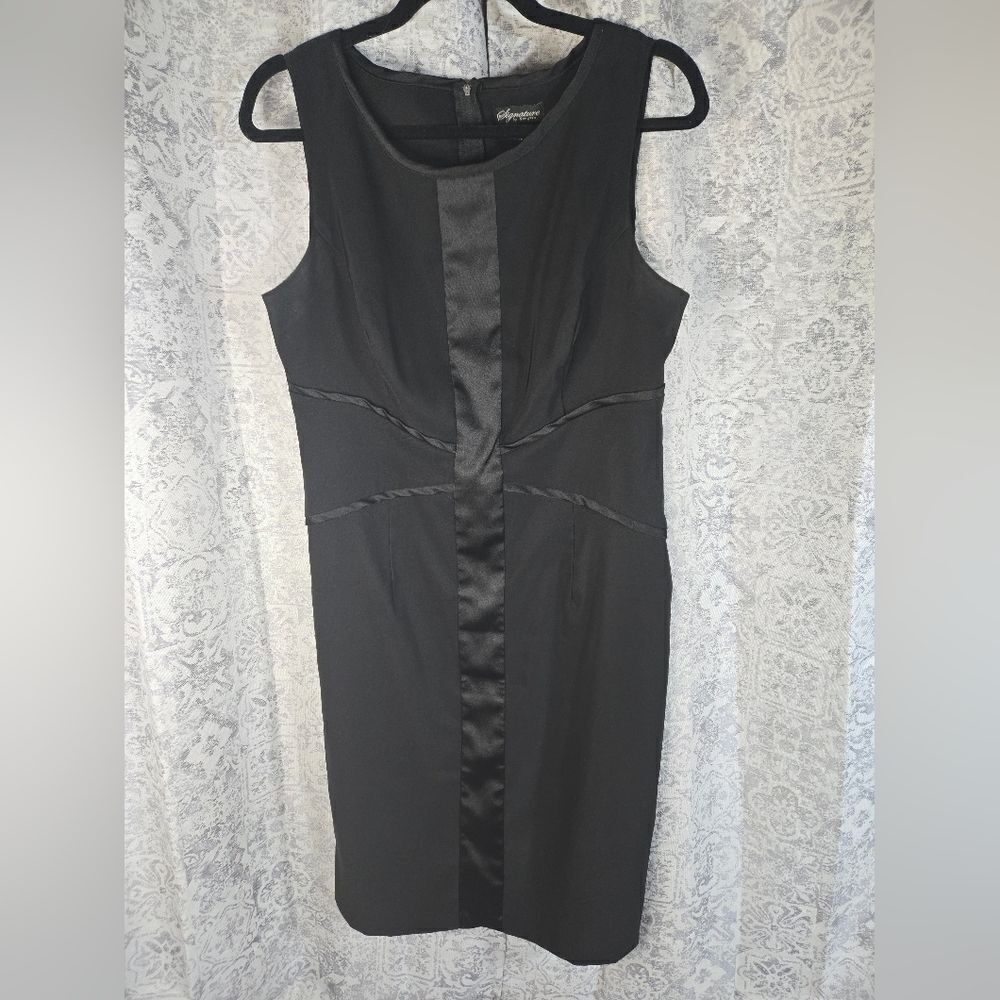 Signature By Sangria black sheath dress vintage 8